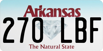 AR license plate 270LBF