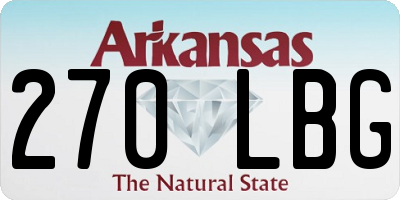 AR license plate 270LBG