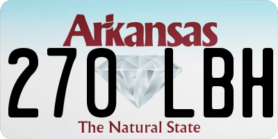 AR license plate 270LBH