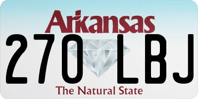 AR license plate 270LBJ