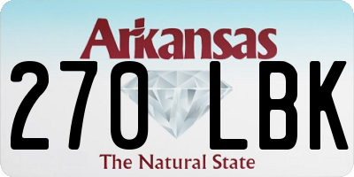 AR license plate 270LBK