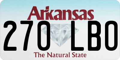 AR license plate 270LBO