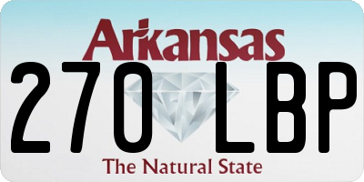 AR license plate 270LBP