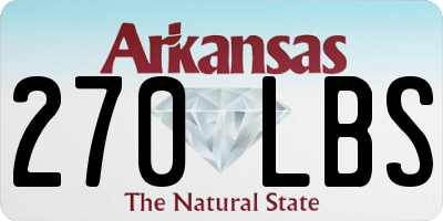AR license plate 270LBS