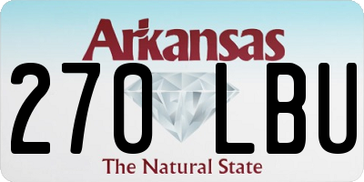 AR license plate 270LBU