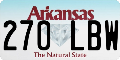 AR license plate 270LBW