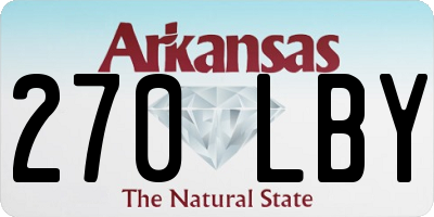 AR license plate 270LBY