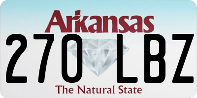 AR license plate 270LBZ