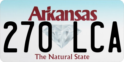 AR license plate 270LCA