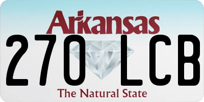 AR license plate 270LCB
