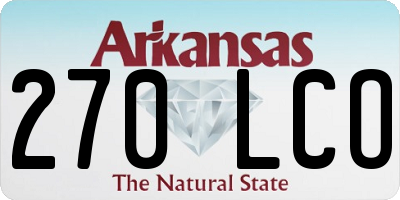 AR license plate 270LCO