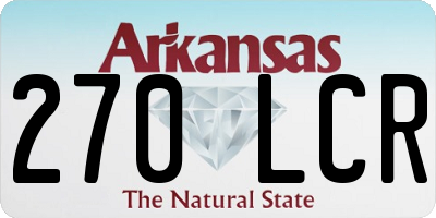 AR license plate 270LCR