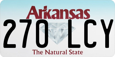 AR license plate 270LCY