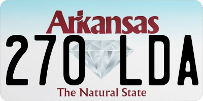AR license plate 270LDA