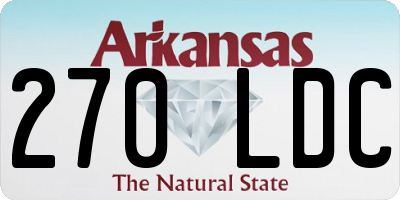 AR license plate 270LDC