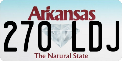 AR license plate 270LDJ