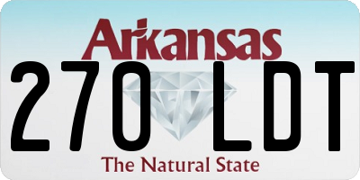 AR license plate 270LDT