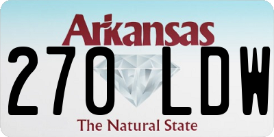 AR license plate 270LDW