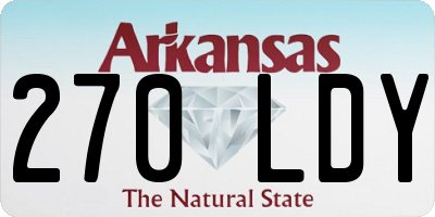AR license plate 270LDY