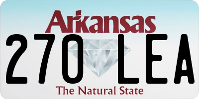 AR license plate 270LEA