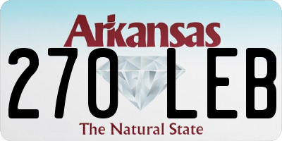 AR license plate 270LEB