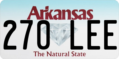 AR license plate 270LEE