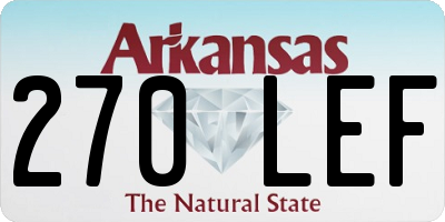 AR license plate 270LEF