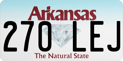 AR license plate 270LEJ