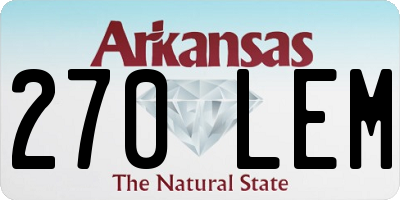 AR license plate 270LEM