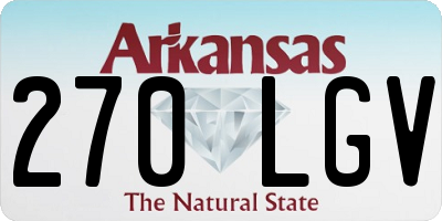 AR license plate 270LGV