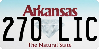 AR license plate 270LIC