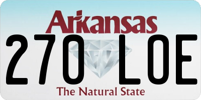 AR license plate 270LOE