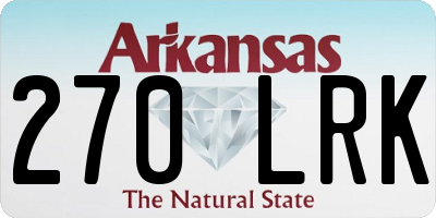 AR license plate 270LRK