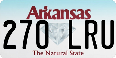AR license plate 270LRU