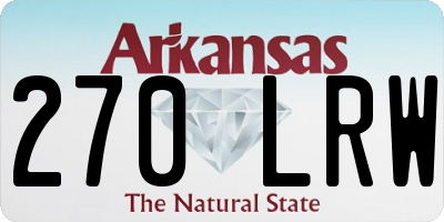 AR license plate 270LRW