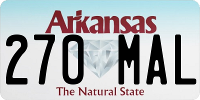 AR license plate 270MAL
