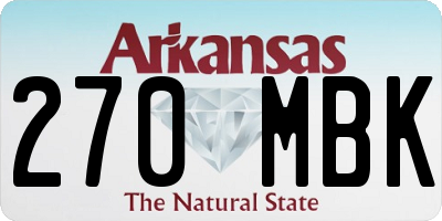 AR license plate 270MBK