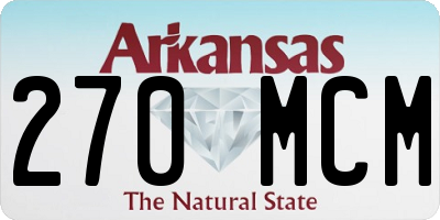 AR license plate 270MCM
