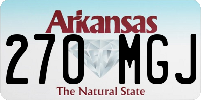 AR license plate 270MGJ