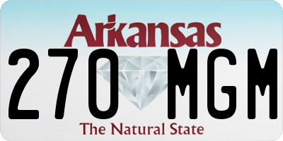 AR license plate 270MGM