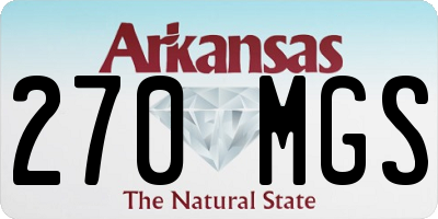 AR license plate 270MGS