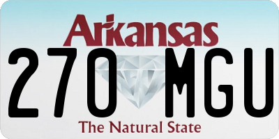 AR license plate 270MGU