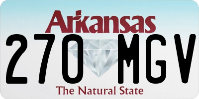 AR license plate 270MGV