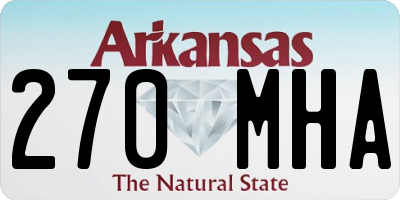 AR license plate 270MHA