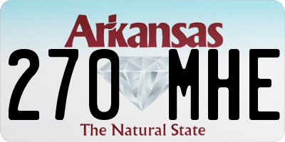 AR license plate 270MHE