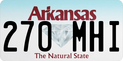 AR license plate 270MHI