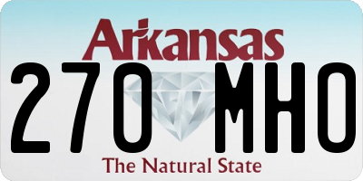 AR license plate 270MHO