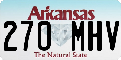 AR license plate 270MHV