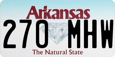 AR license plate 270MHW