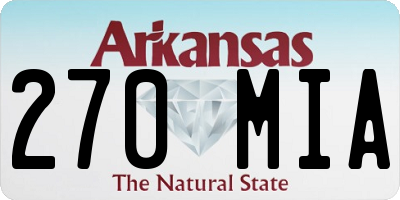 AR license plate 270MIA